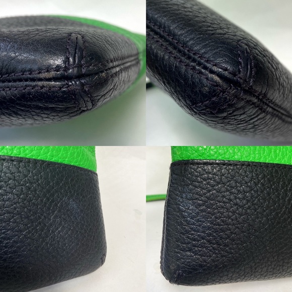 Kate Spade Green and Navy Blue Pebbled Leather Crossbody Bag - Picture 10 of 11